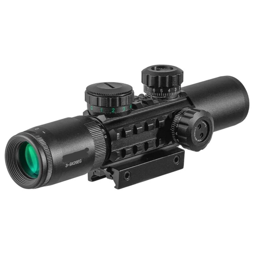 C3-9x26 Eg Raylı Çift Işıklı Av Dürbünü 11mm/22mm