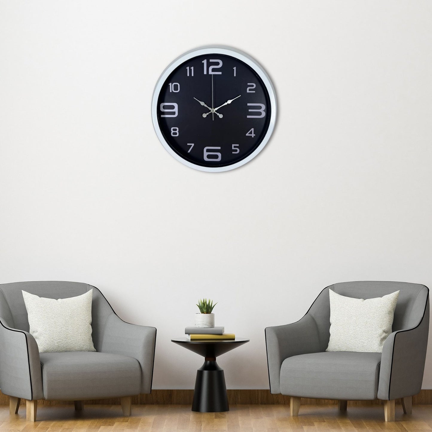 Beyaz 40 Cm Metal Klasik Duvar Saati