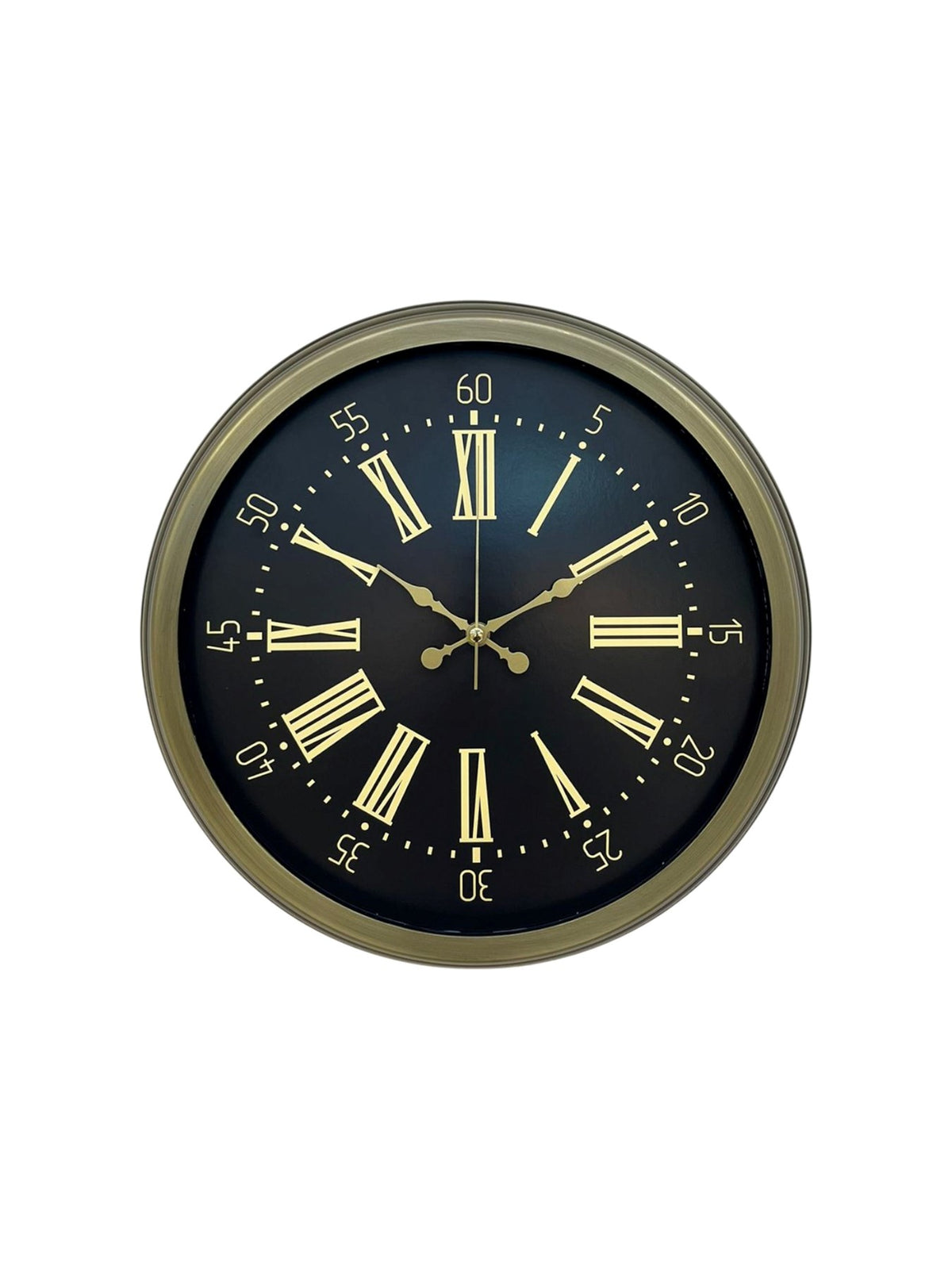 40 Cm Metal Antik Roma Eskitme Duvar Saati