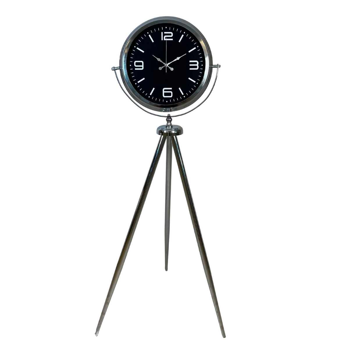 Krom Elegance 150 x 45 Cm Metal Tripod Ayaklı Saat