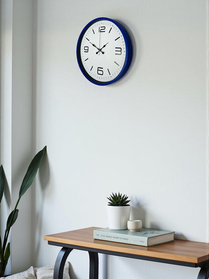36 Cm Lacivert Modern Dekoratif Duvar Saati