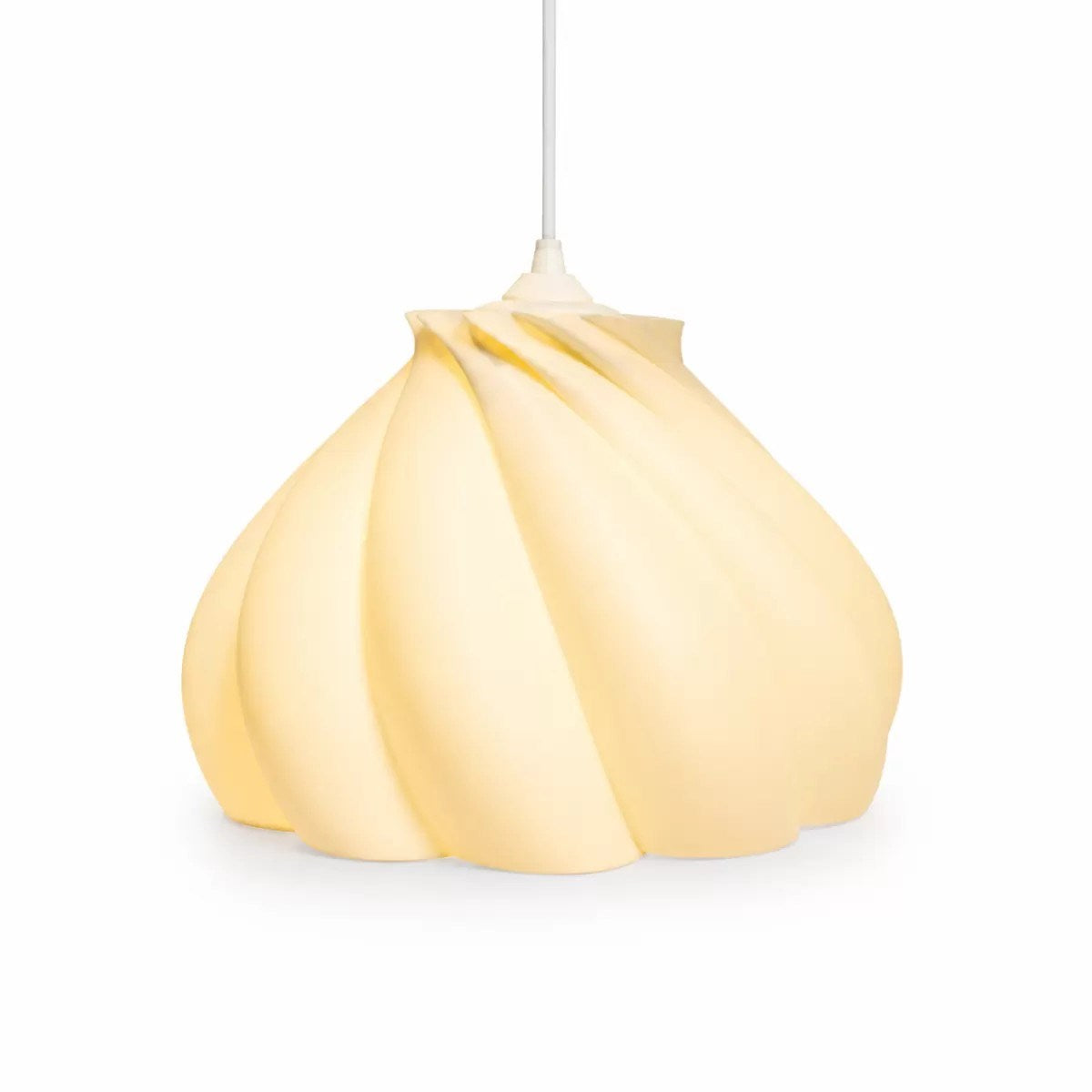Pumpkin Tekli Avize Yatak Odası Mutfak Sarkıt Avize – Salon Ve Oturma Odası Aydınlatması 25x25 Cm Krem