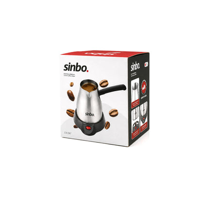 ÇELİK ELEKTRİKLİ CEZVE TÜRK KAHVE MAKİNESİ - 5FİNCAN=400ML 360° KABLOSUZ KULLANIM KATLANIR KULP 700W SCM-2967 (5643)
