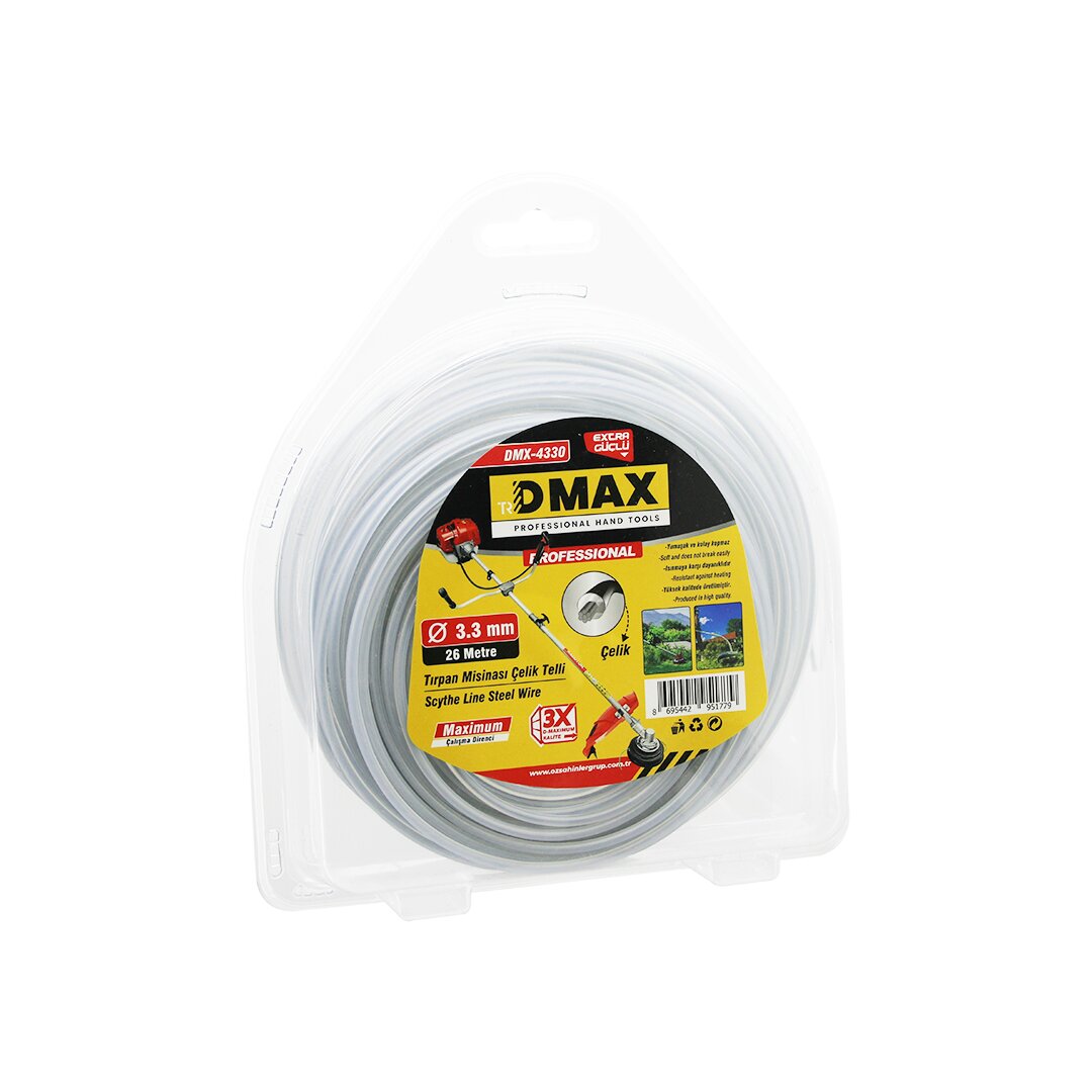 ÇELİK TELLİ YUVARLAK 3.3MM X 26MT ÇİM BİÇME TIRPAN MİSİNASI (5643)