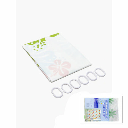 ÇİF KANAT PVC BANYO PERDESİ 2 PARÇA X 90X180CM - 12 HALKALI (5643)
