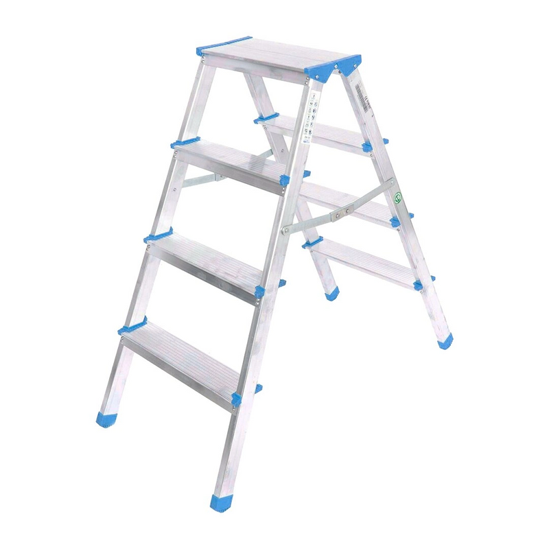 Çift Basamaklı Alüminyum Metal Merdiven Yükseklik 92cm Baş Genişlik 8cm