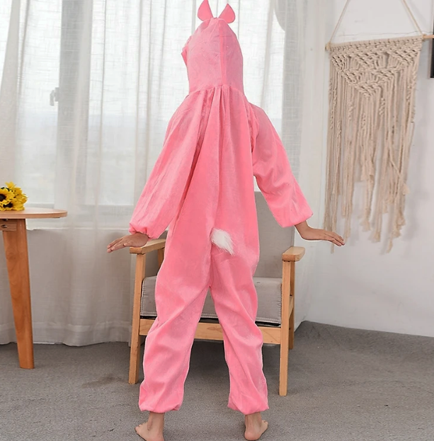 Çocuk Tavşan Kostümü Pembe Renk 4-5 Yaş 100 cm (5643)