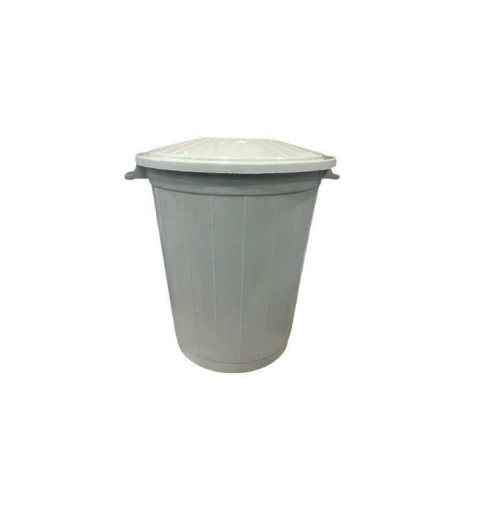Çöp Kovası 70 Lt Çöp Kovası Kapaklı Büyük Boy Çöp Bidonu Dayanıklı Çöp Kovası - Gri