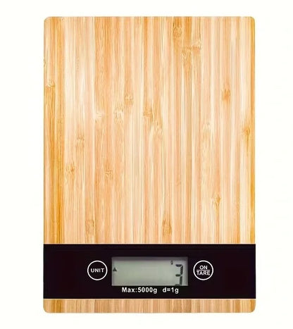 Crown Dijital Hassas Mutfak Tartısı - Terazisi-Hassas Ölçüm 5kg Bambu Görünümlü (5643)