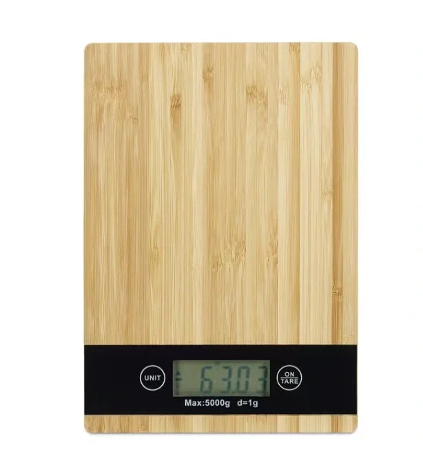 Crown Dijital Hassas Mutfak Tartısı - Terazisi-Hassas Ölçüm 5kg Bambu Görünümlü (5643)