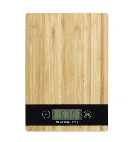 Crown Dijital Hassas Mutfak Tartısı - Terazisi-Hassas Ölçüm 5kg Bambu Görünümlü (5643)