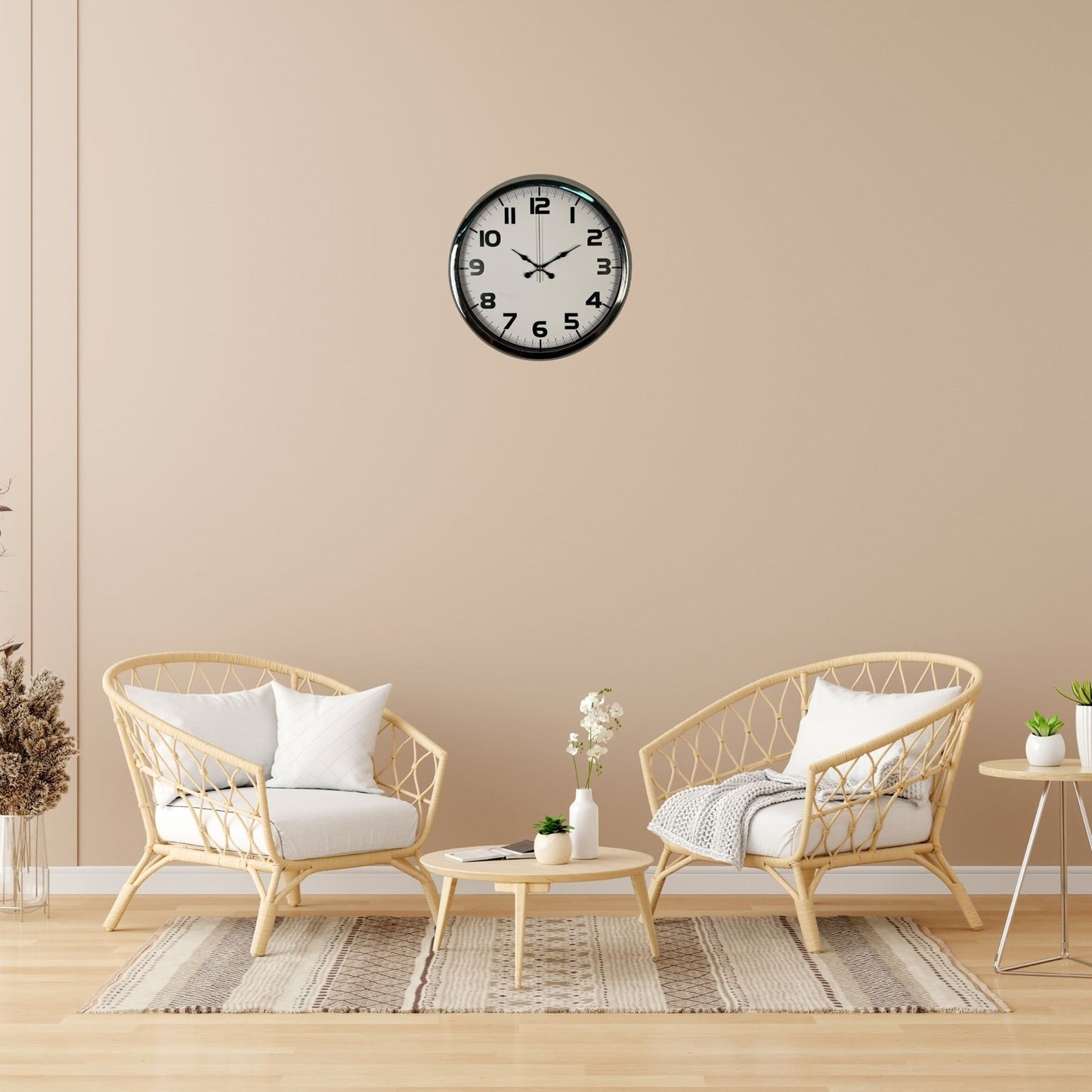 Krom Prime 40 Cm Metal Duvar Saati