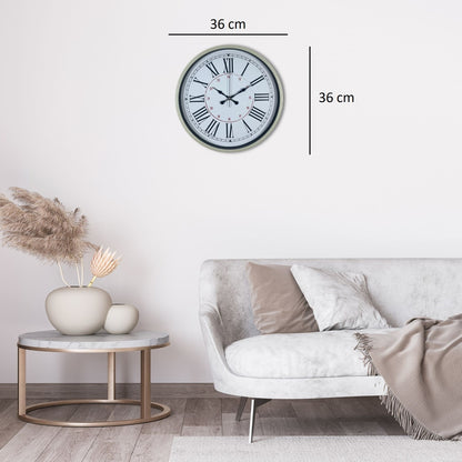 Krem 36 Cm Dekoratif Modern Duvar Saati
