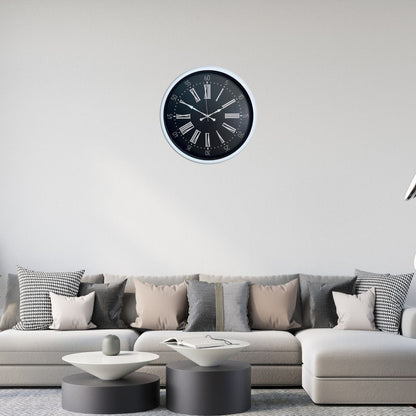 Beyaz Elegant Tasarım 52 Cm Metal Duvar Saati