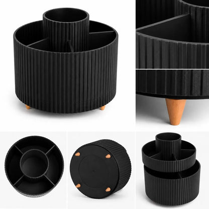 Masa Üstü Çok Amaçlı 360 Derece Dönen Organizer – Dekoratif Ürün 20x20 Cm Siyah