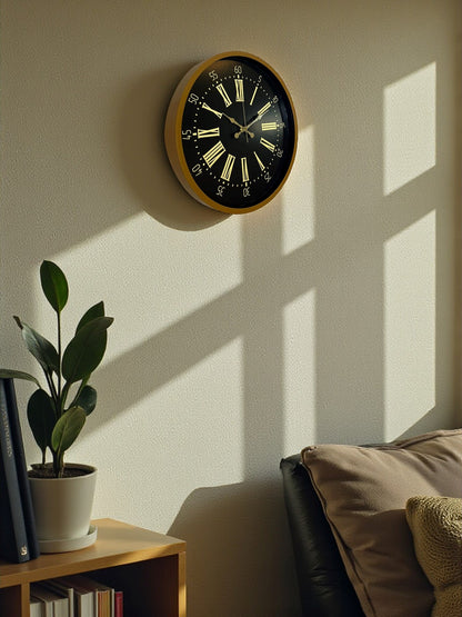 36 Cm Modern Kahverengi Duvar Saati