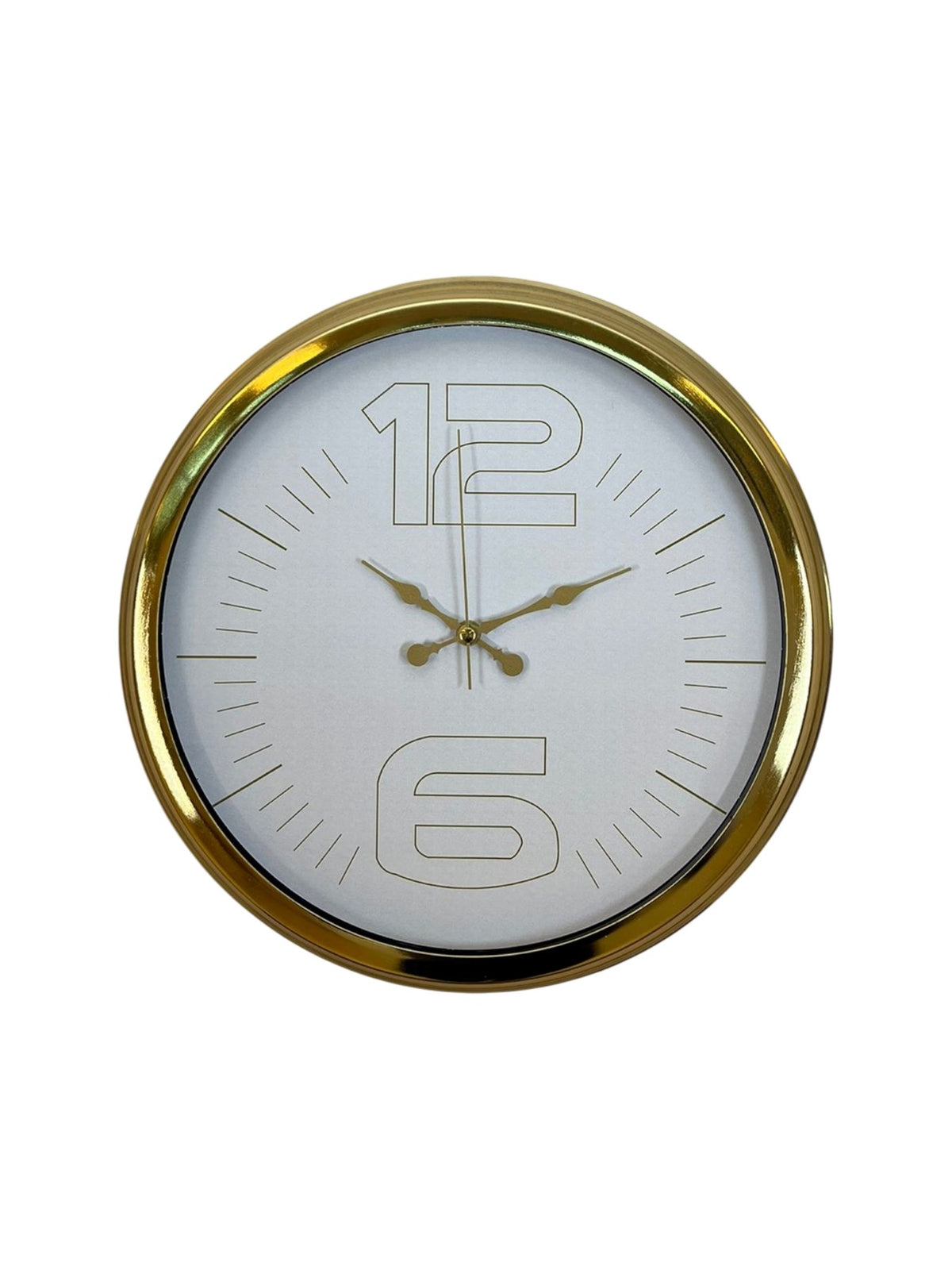 Elegant White Gold 40 Cm Metal Duvar Saati