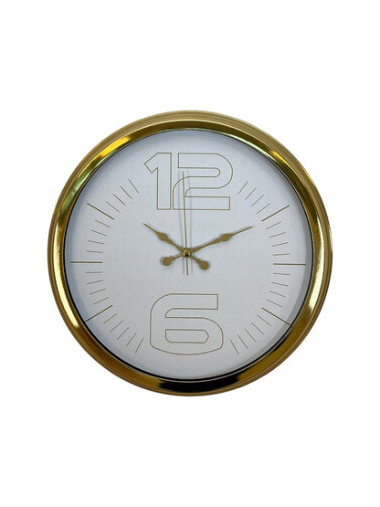 Elegant White Gold 40 Cm Metal Duvar Saati