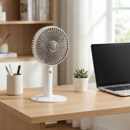 BUFFER® 3 Kademeli Masaüstü Fan – Telefon Tutuculu Standlı Taşınabilir Mini Fan ZB161