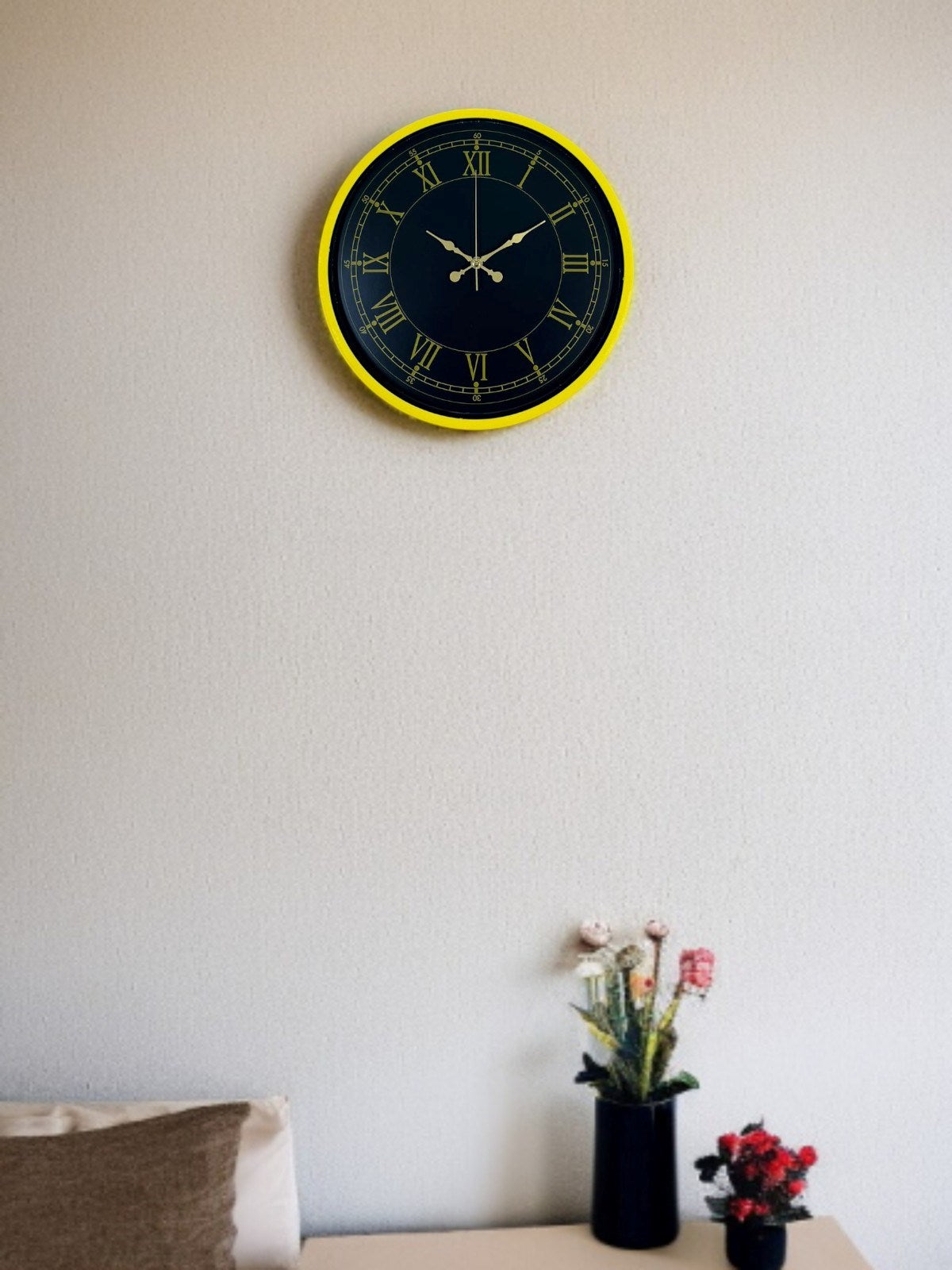 36 Cm Standart Sarı Duvar Saati