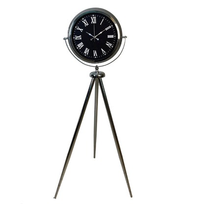 Krom Karbon 150 x 45 Cm Metal Tripod Ayaklı Saat