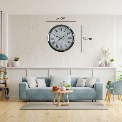 Krom Imperium 52 Cm Metal Dünya Haritası Duvar Saati