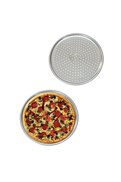 Delikli Çelik Pizza Ve Lahmacun Tepsisi Orta Boy -32 Cm