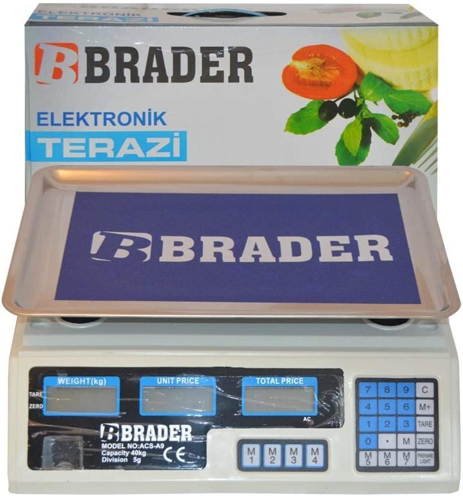 Dijital Göstergeli Elektronik Bakkal Kasap Manav Terazisi 40 Kg (5643)
