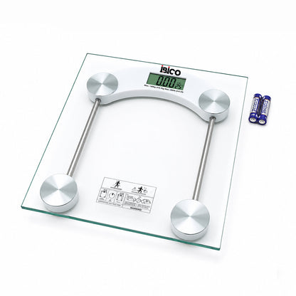 DİJİTAL - PİLLİ KARE BANYO BASKÜL TERAZİ TARTI LCD EKRAN 180KG/0.1G 30X30CM İ11-025 (5643)