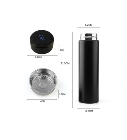 Dijital Sıcaklık Göstergeli Renkli Çelik Termos - 500 Ml