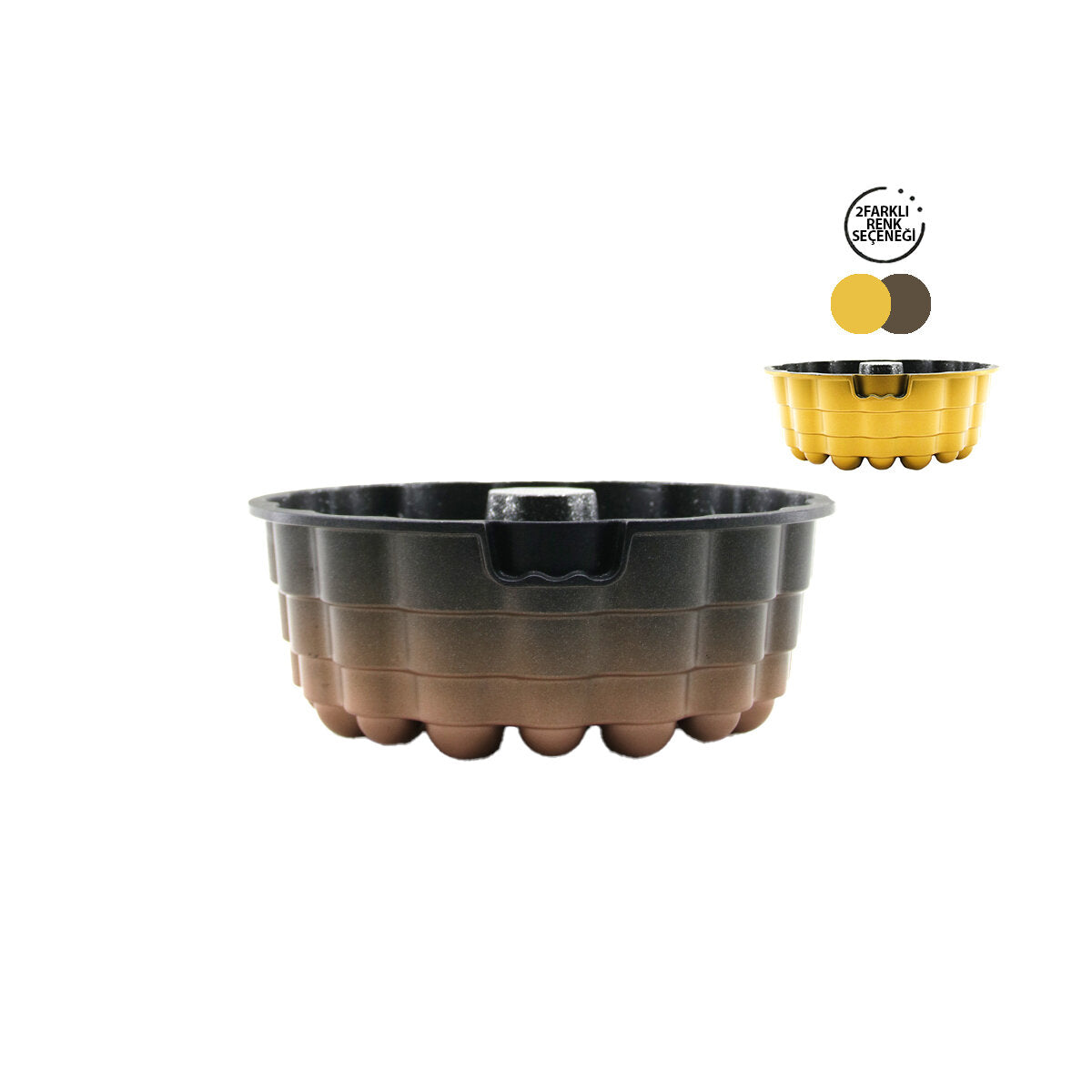 DÖKÜM GÖBEKLİ KEK KALIP ATOM ÇAP: 26CM - DERİNLİK: 8CM (5643)