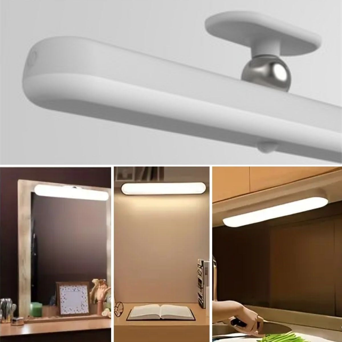 Dokunmatik USB İle Şarj Olabilen 27 cm Led Aydınlatma Makyaj Aynası Işığı (5643)