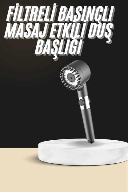 Duş Başlığı Profesyonel Masaj Başlıklı 3 Modlu Yeni Nesil Masaj Uçlu Su Tasarruflu