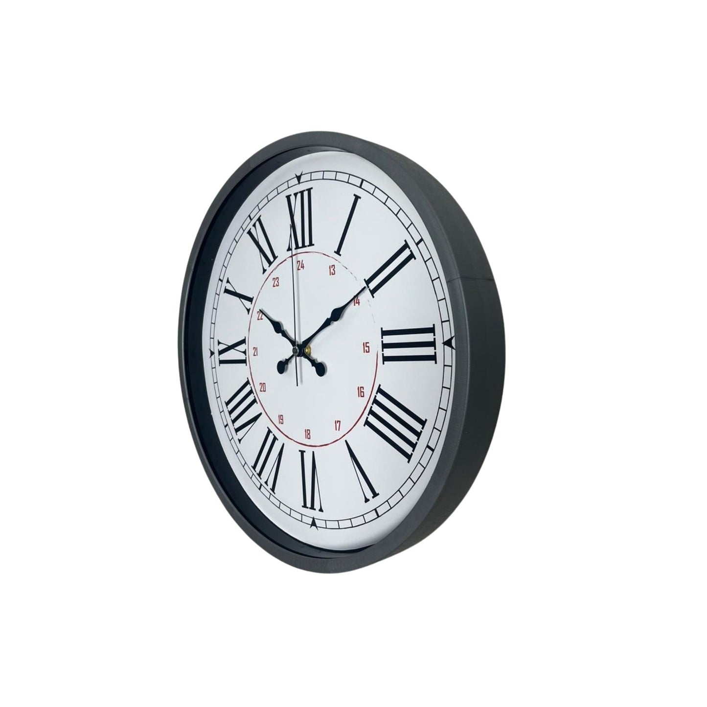 Gri Dekoratif 36 Cm Duvar Saati
