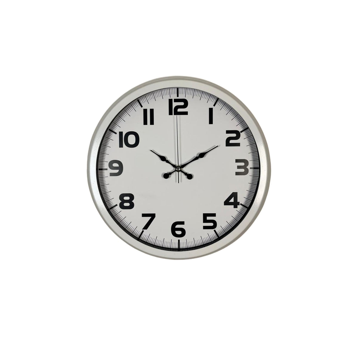 Sade Tasarım Beyaz 40 Cm Metal Duvar Saati