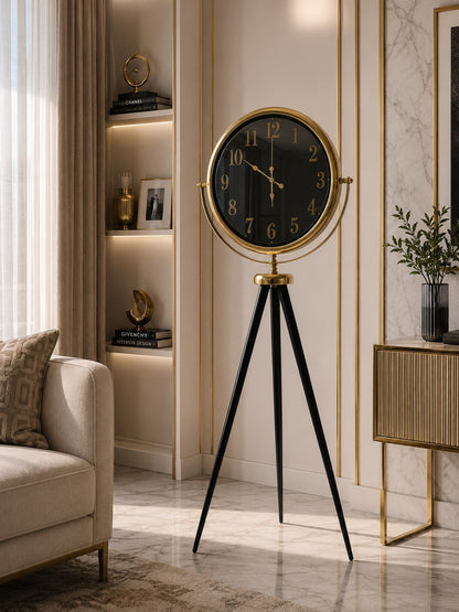 Gold Elite Aynalı Tripod 150 x 45 Cm Ayaklı Saat