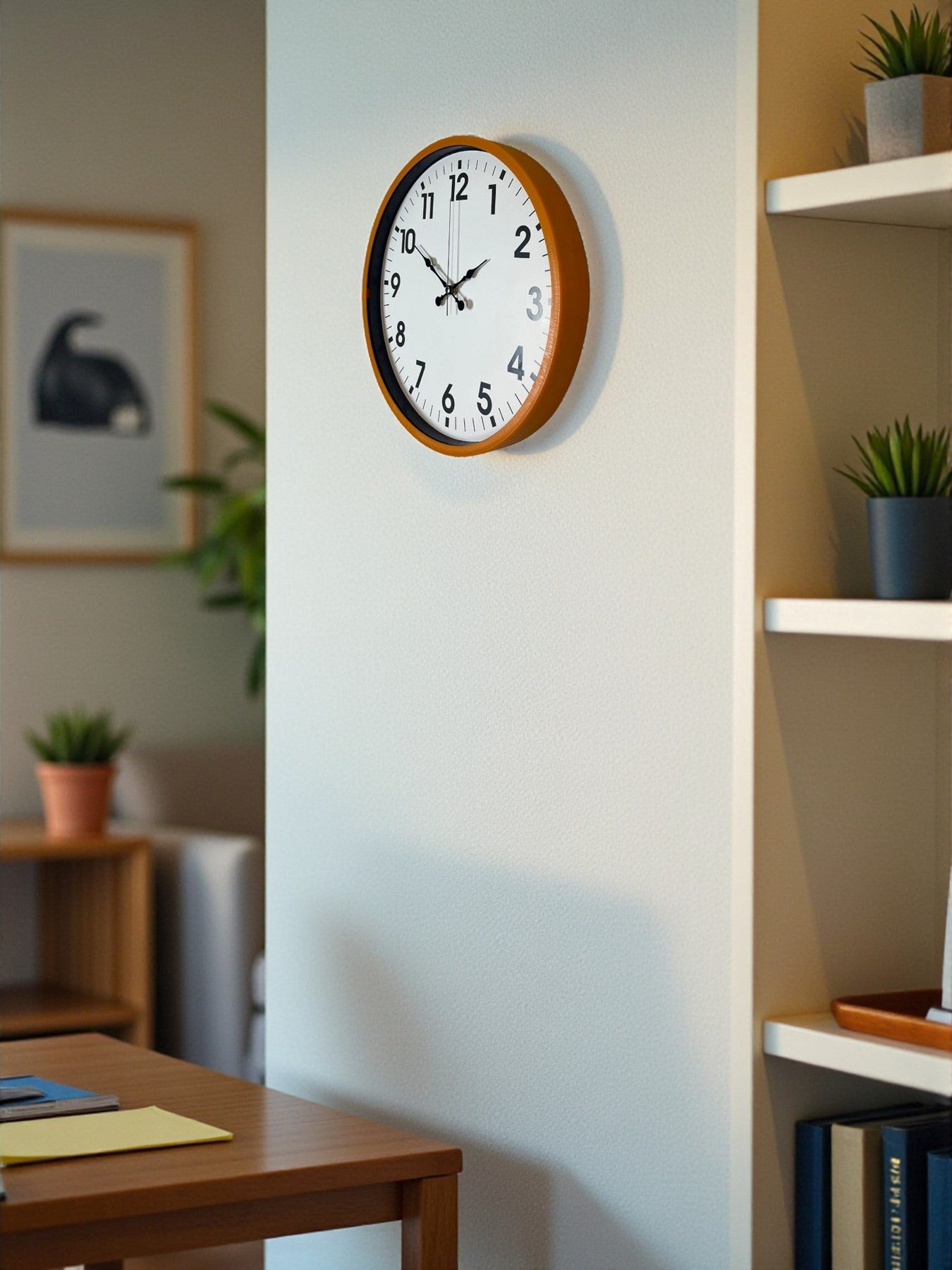 36 Cm Standart Turuncu Duvar Saati