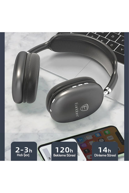 Earldom BH102 Kafaüstü Bluetooth Kulaklık - Siyah
