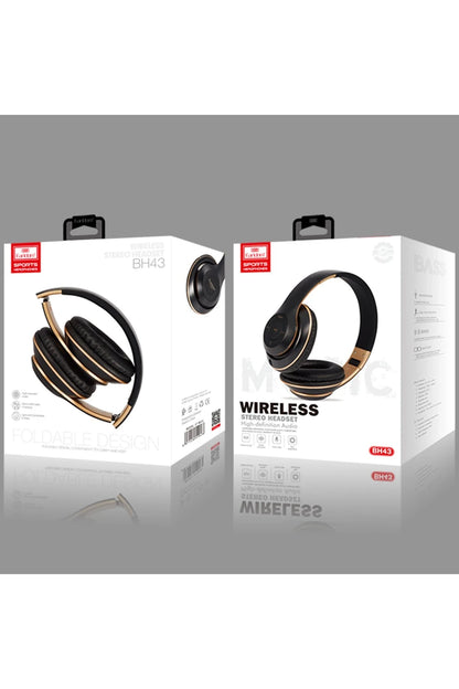Earldom BH43 Katlanabilir Kafaüstü Bluetooth Kulaklık - Siyah