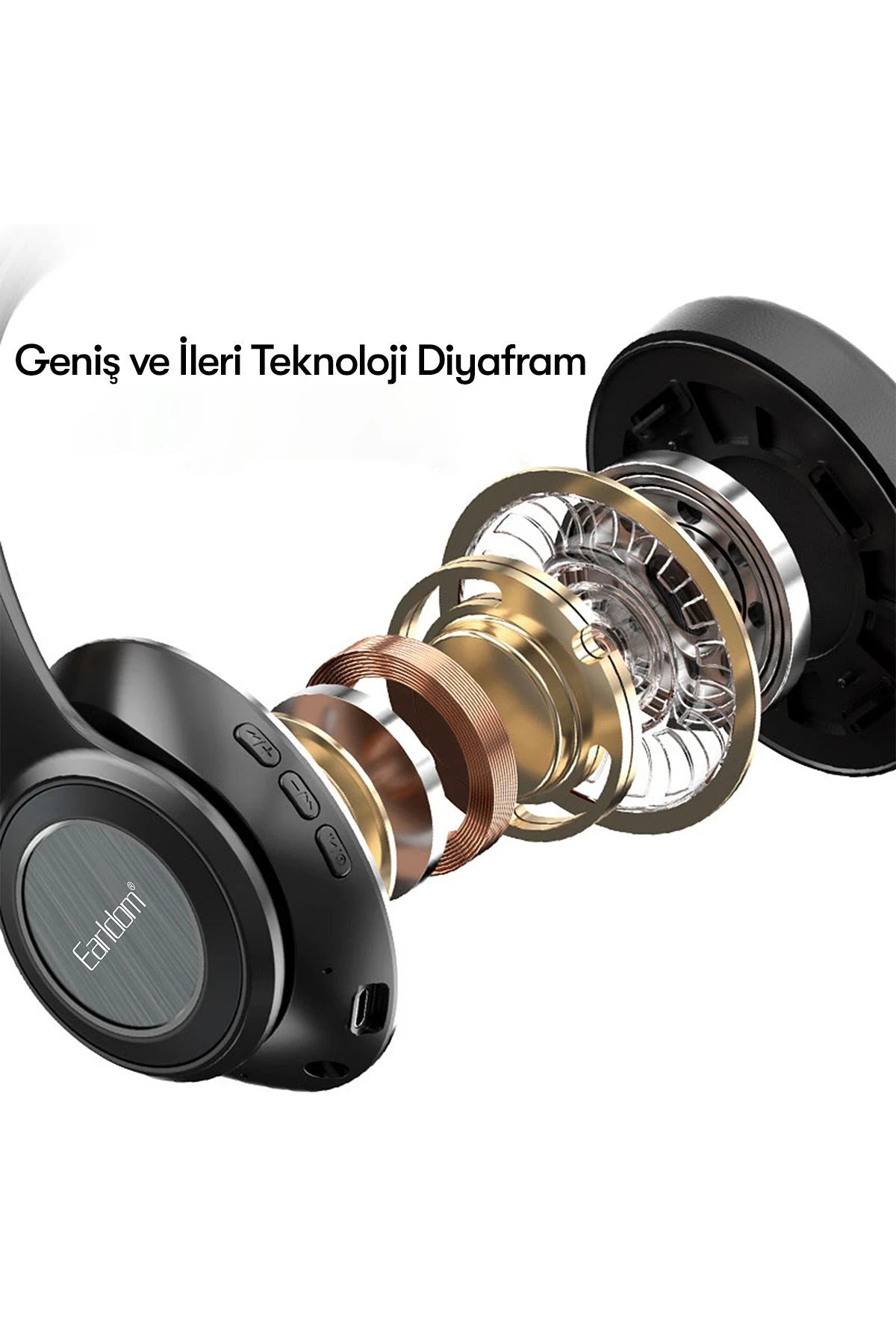 Earldom BH71 Kafaüstü Bluetooth Kulaklık - Siyah