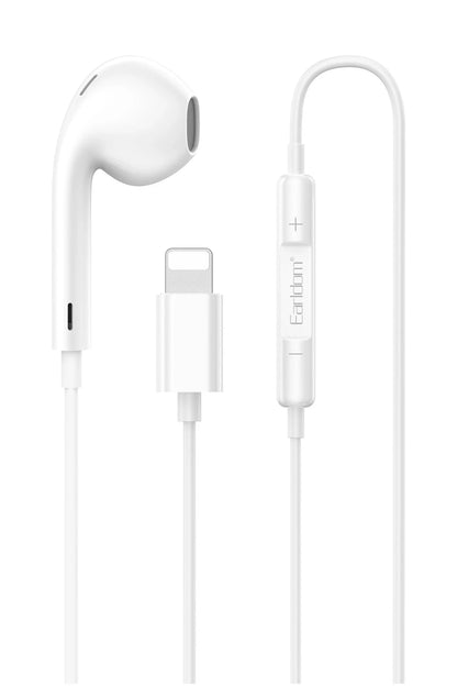 Earldom E72L Tek Kulak İçin Lightning BT 5.0 Kablolu Kulaklık - Beyaz