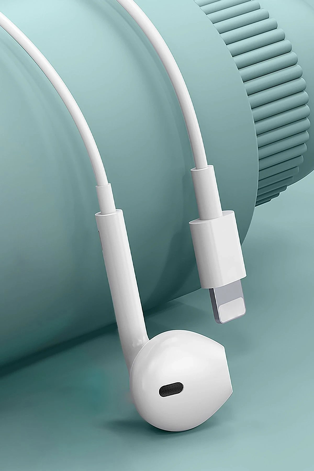 Earldom E72L Tek Kulak İçin Lightning BT 5.0 Kablolu Kulaklık - Beyaz