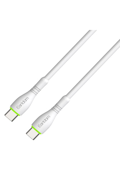 Earldom EC-151C PD 60W Type-C to Type-C 1M Hızlı Şarj Kablosu - Beyaz