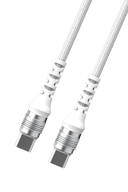 Earldom EC-155CC 1.2M 60W Type-C to Type-C PD Hızlı Şarj Kablosu - Beyaz