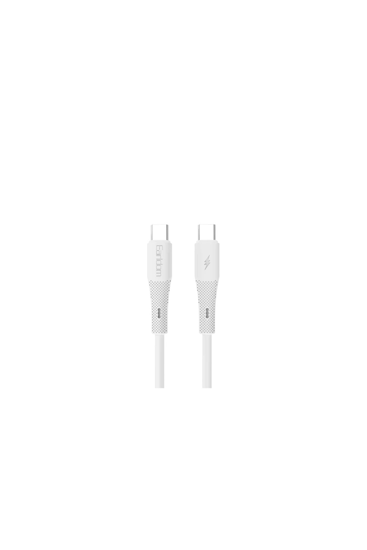 Earldom EC-185CC 1M 60W Type-C to Type-C Hızlı Şarj Kablosu - Beyaz