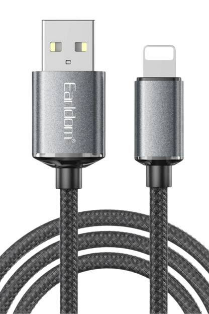 Earldom EC-199L 1.2M 3A USB to Lightning Hızlı Şarj Kablosu - Siyah