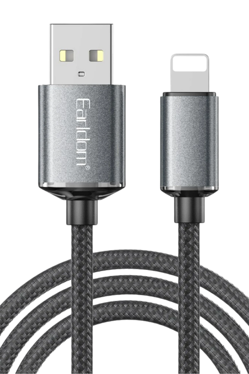 Earldom EC-199L 1.2M 3A USB to Lightning Hızlı Şarj Kablosu - Siyah