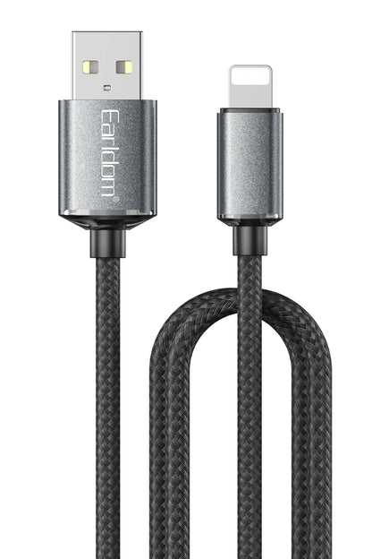 Earldom EC-200L 2M 3A USB to Lightning Hızlı Şarj Kablosu - Siyah