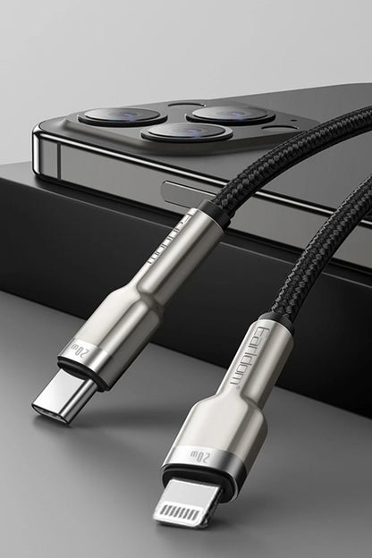 Earldom EC-PD01i 1M 20W Type-C to Lightning PD Hızlı Şarj Kablosu - Siyah