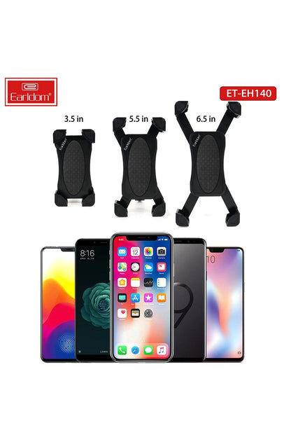 Earldom EH140 Motosiklet İçin Ayarlanabilir Telefon Tutucu - Siyah